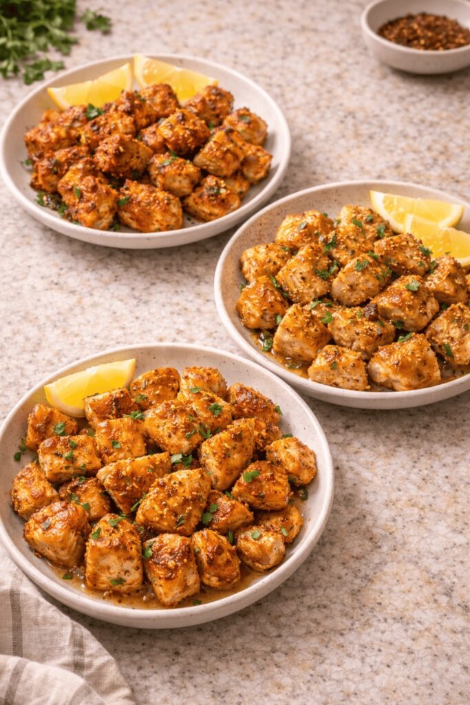 spicy garlic butter honey chicken bites variations