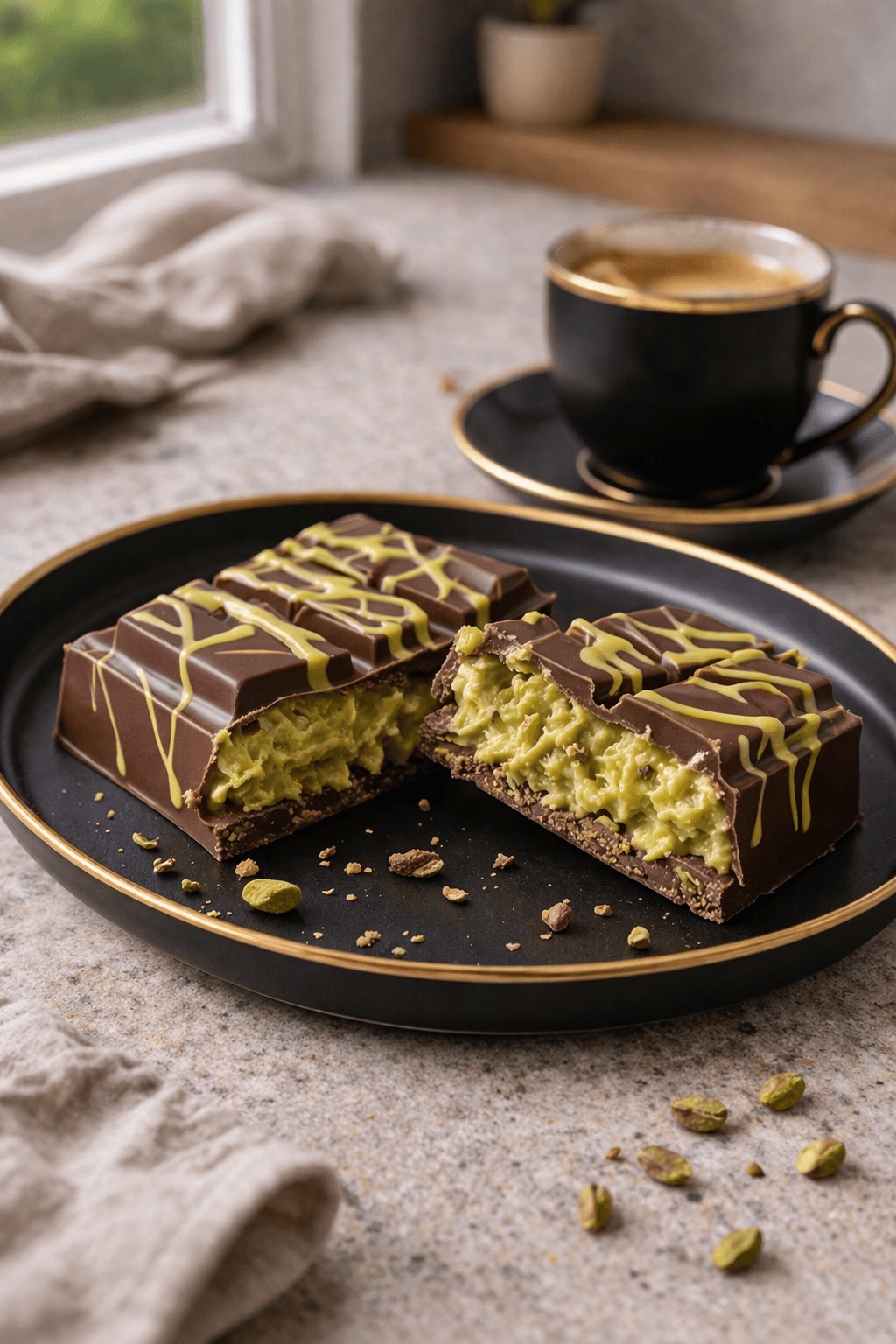 Homemade Dubai Chocolate Bar Recipe with Crispy Kataifi